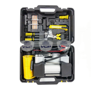 Compresor doble piston con maletin y herramientas